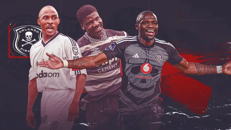 Tshegofatso Mabasa’s recent hat-trick for Orlando Pirates places him in a prestigious lineage